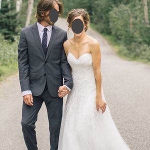 Strapless A-line wedding dress size 4